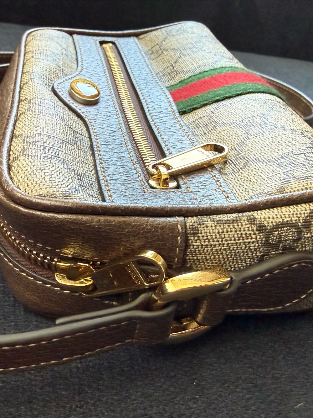 Gucci GG Ophidia Supreme Brown Mini Bag Crossbody Monogram - Picture 5 of 16